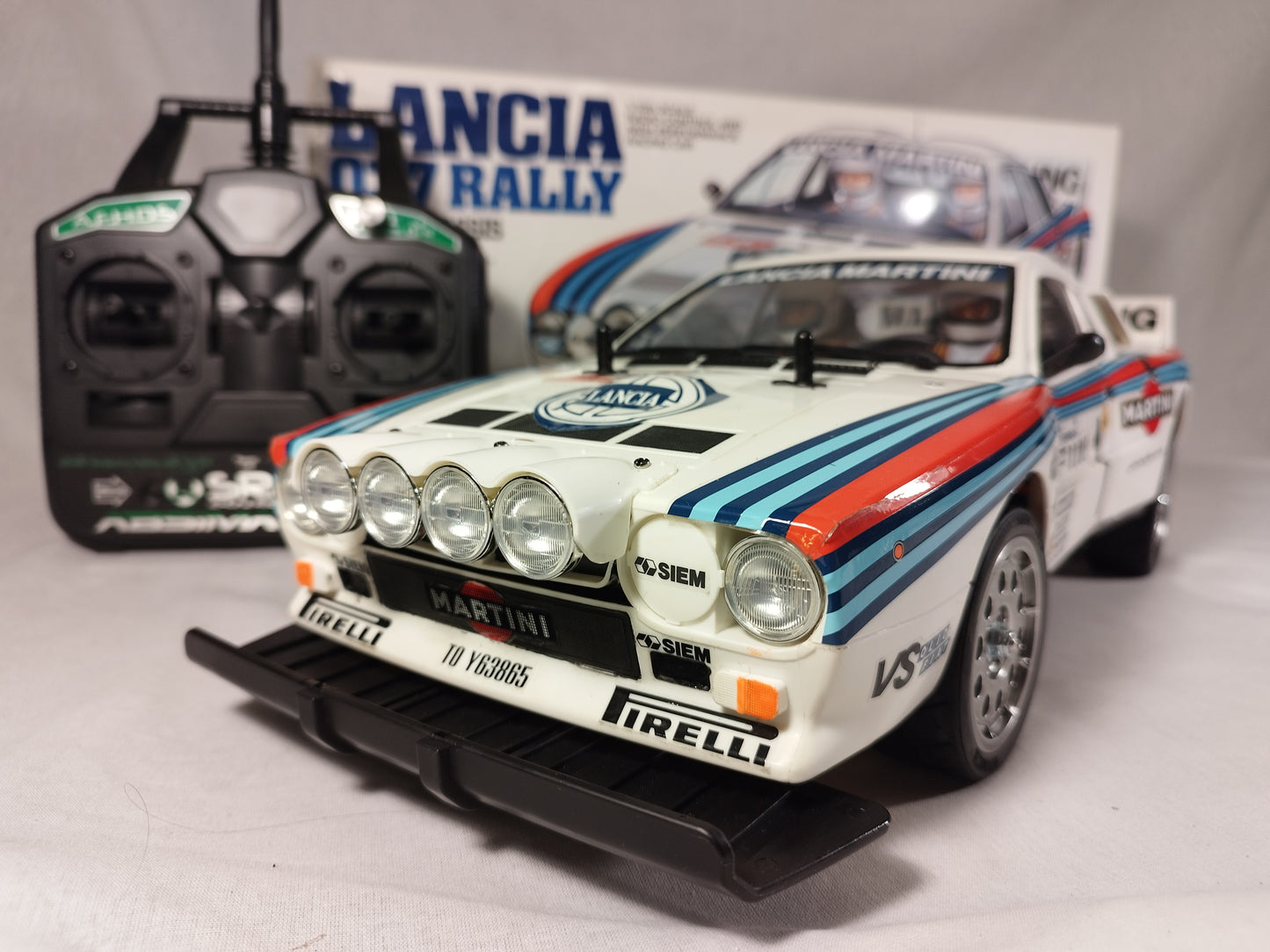 Tamiya 1/10 RC Lancia 037 Rally TT02S Chassis 58654 and Absima 2.4ghz Radio Kit