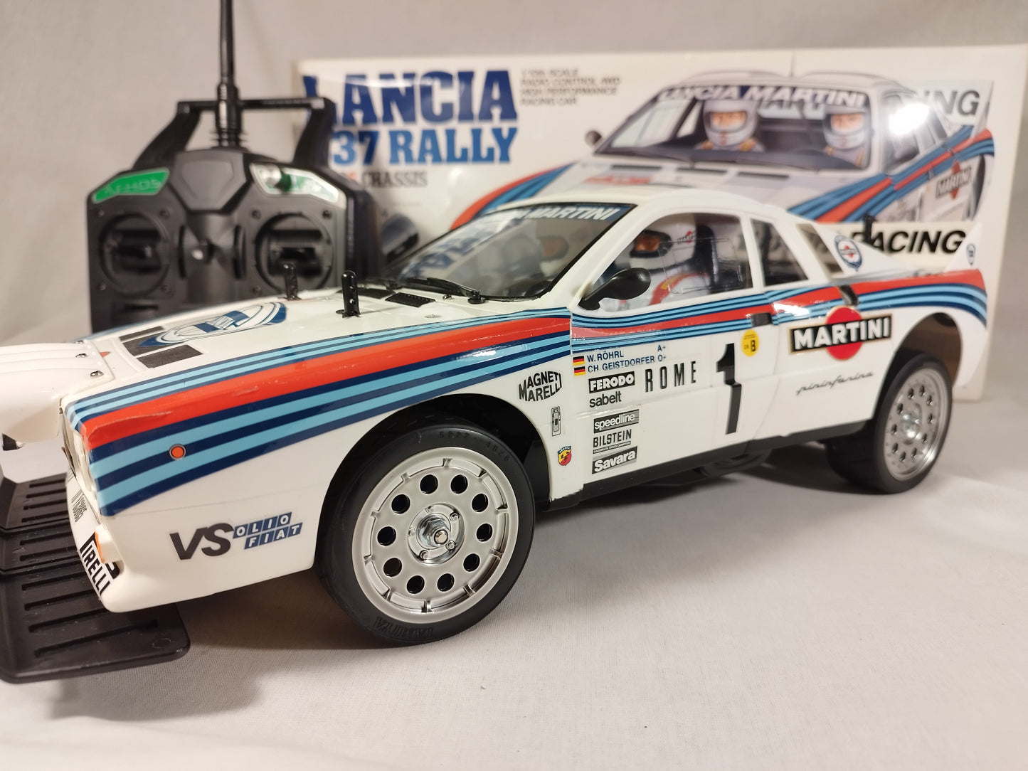 Tamiya 1/10 RC Lancia 037 Rally TT02S Chassis 58654 and Absima 2.4ghz Radio Kit