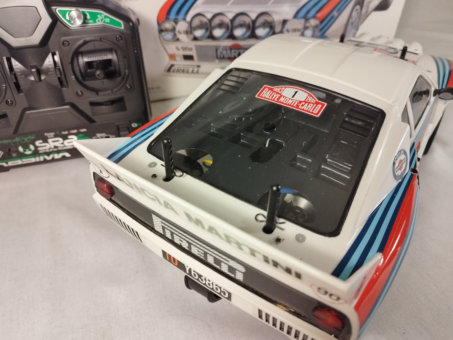 Tamiya 1/10 RC Lancia 037 Rally TT02S Chassis 58654 and Absima 2.4ghz Radio Kit