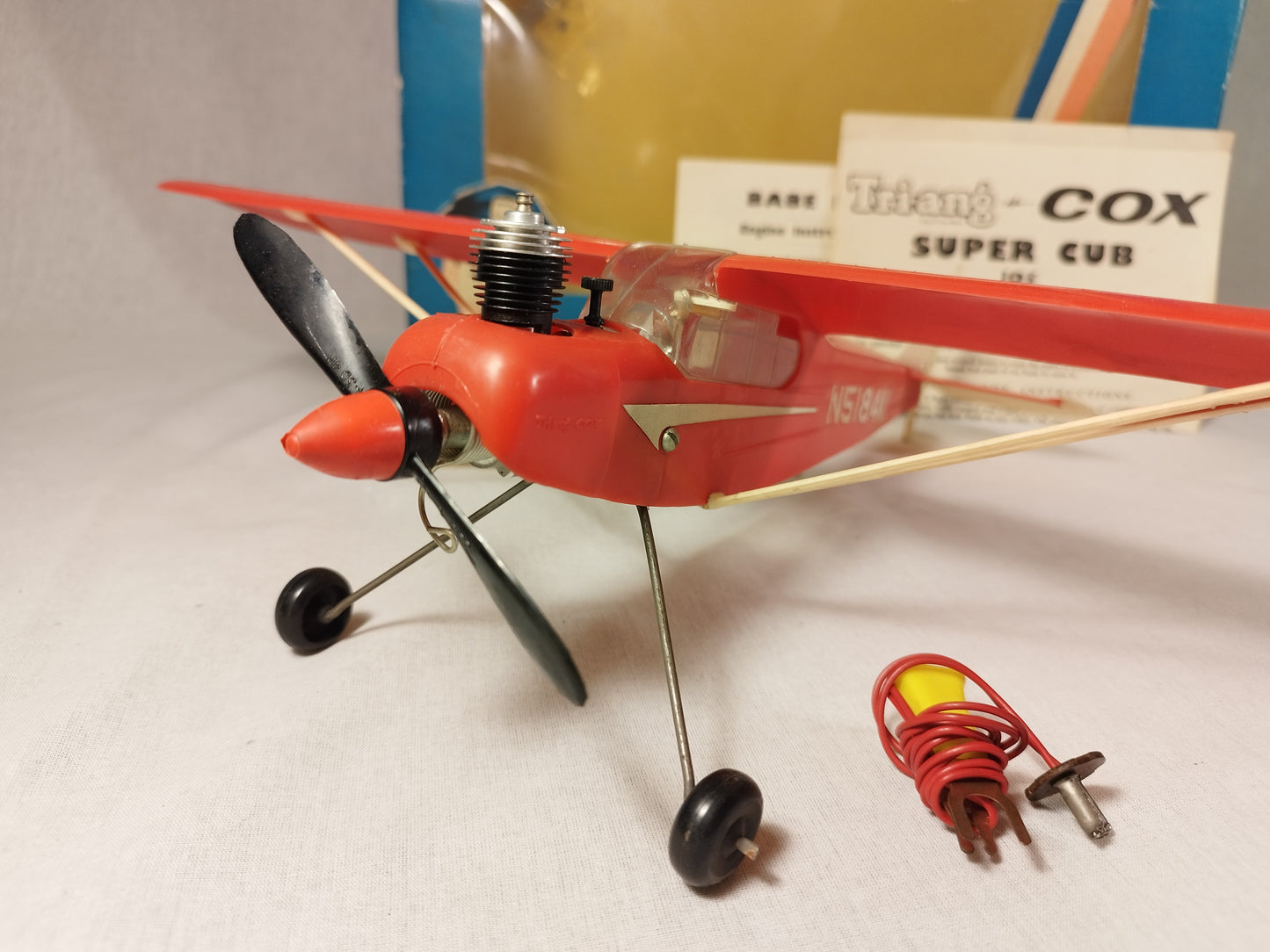 Triang Cox Super Cub 150 Control Line Aircraft Nitro Engine Free Flight - Unflown!