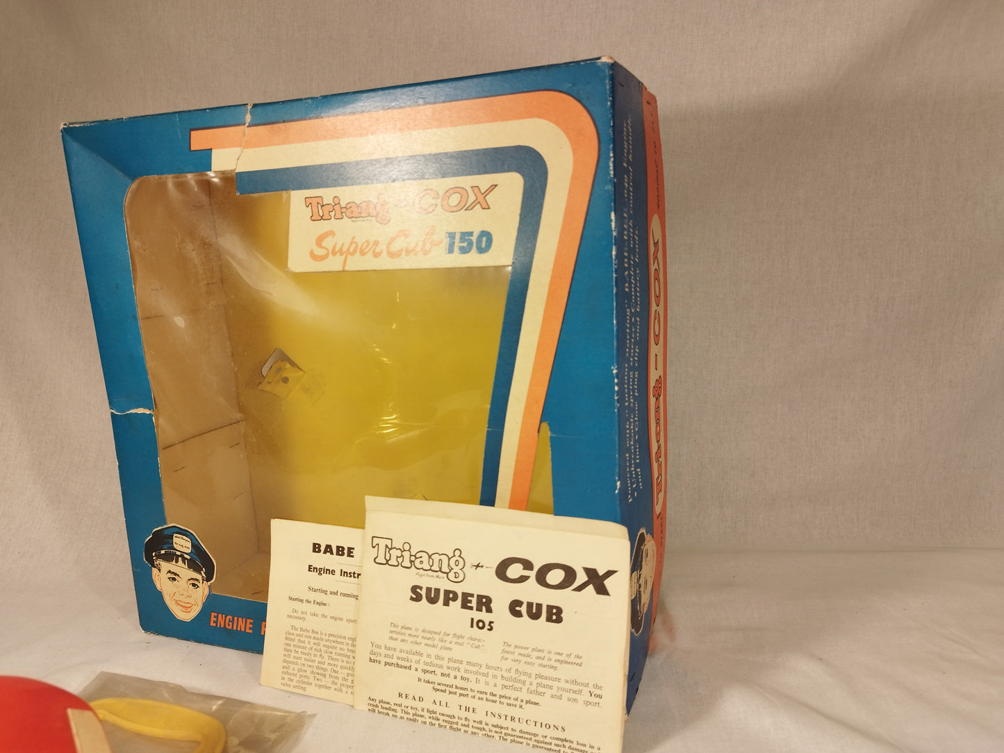 Triang Cox Super Cub 150 Control Line Aircraft Nitro Engine Free Flight - Unflown!