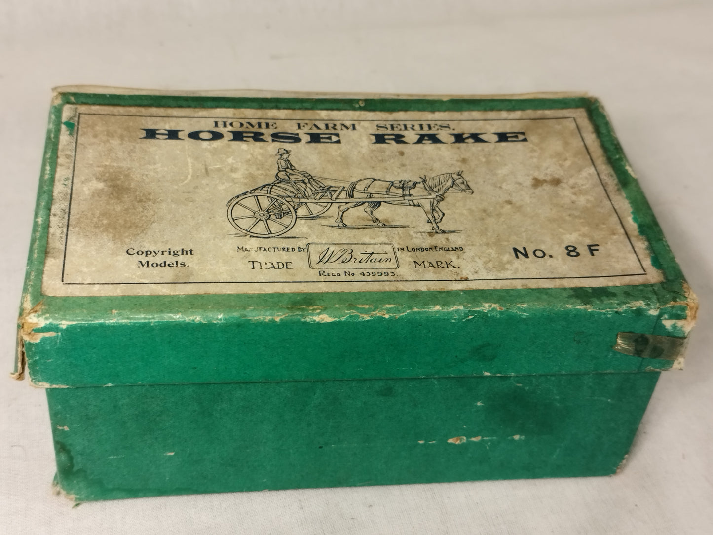 Britains Lead Home Farm Horse Rake no.8F - Boxed