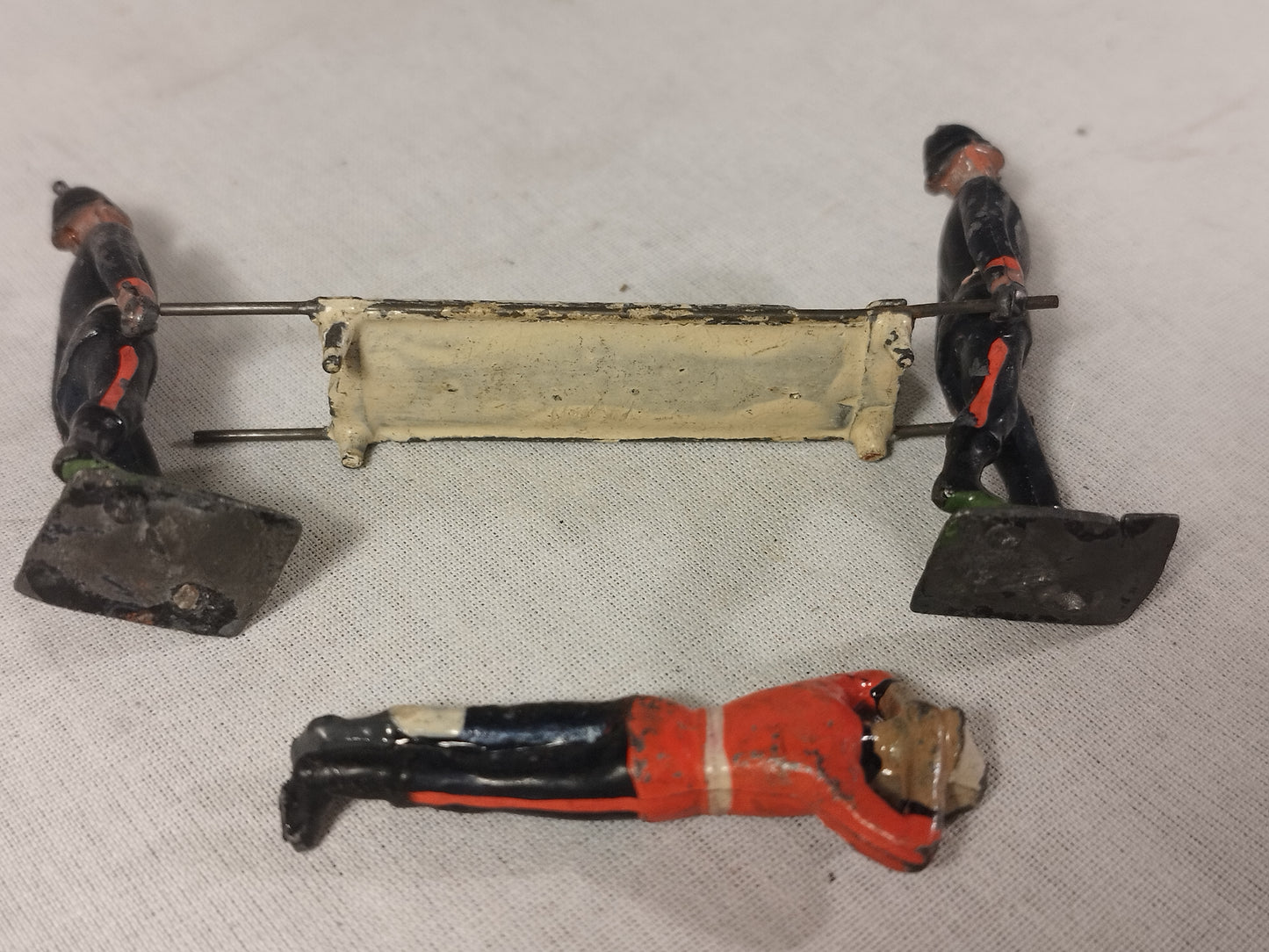 Britains Army Royal Medical Corps Stretcher Bearers and Injured Soldier - Pre War Lead