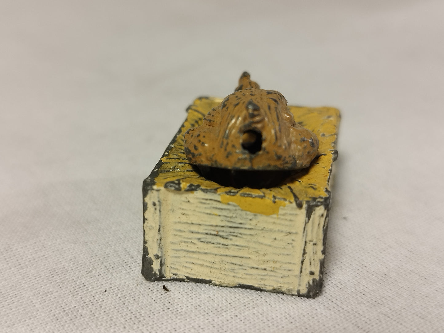 John Hill Co Lead Farm Hen and Nesting Box - Pre War