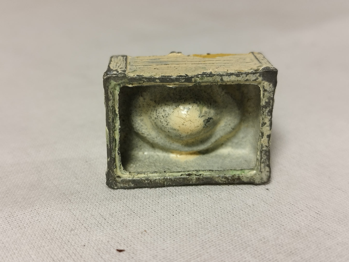 John Hill Co Lead Farm Hen and Nesting Box - Pre War
