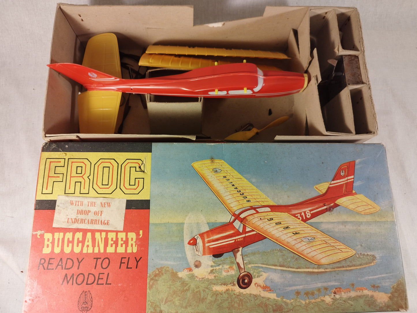 Frog Buccaneer Ready to Fly Model Aircraft - Rubber Band Powered - 1960's