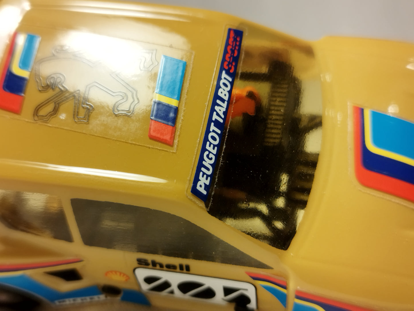 SCX Scalextric Exin SRS Peugeot 205 T16 Lexan Body Car - Rare!