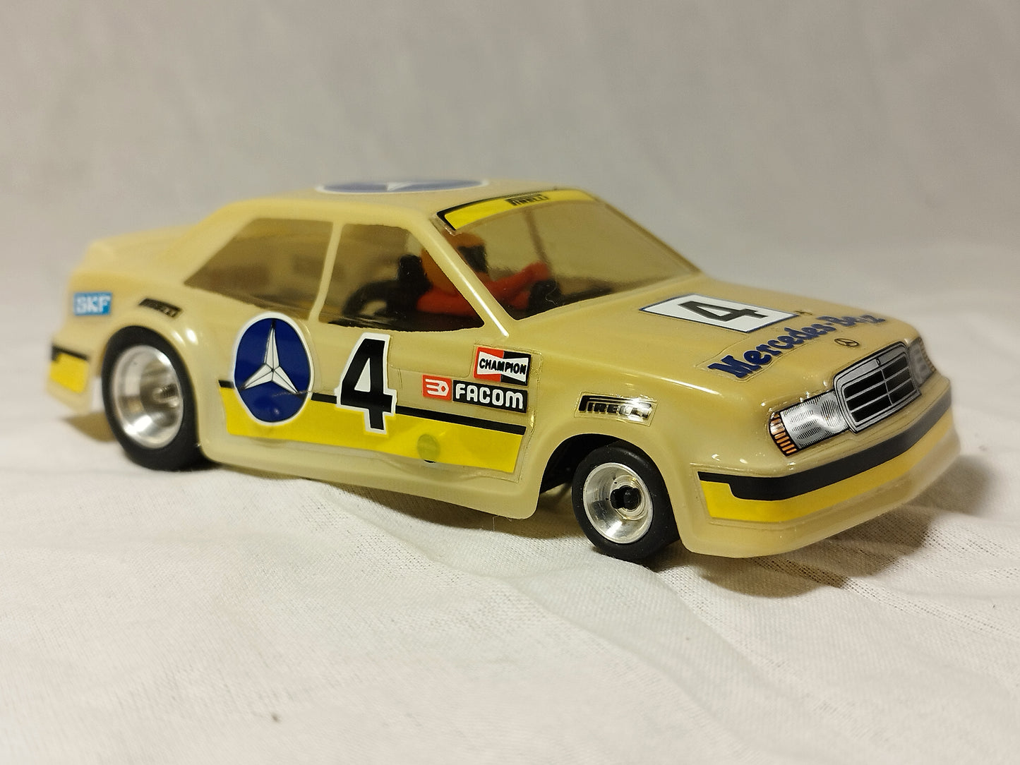 SCX Scalextric Exin SRS Mercedes 190E DRM Slot Car - Rare!