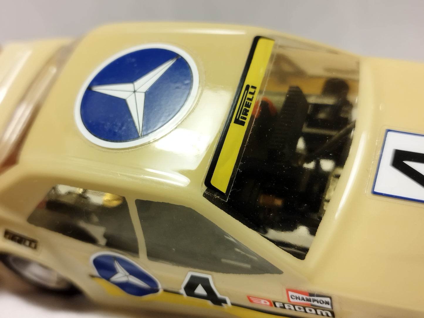 SCX Scalextric Exin SRS Mercedes 190E DRM Slot Car - Rare!