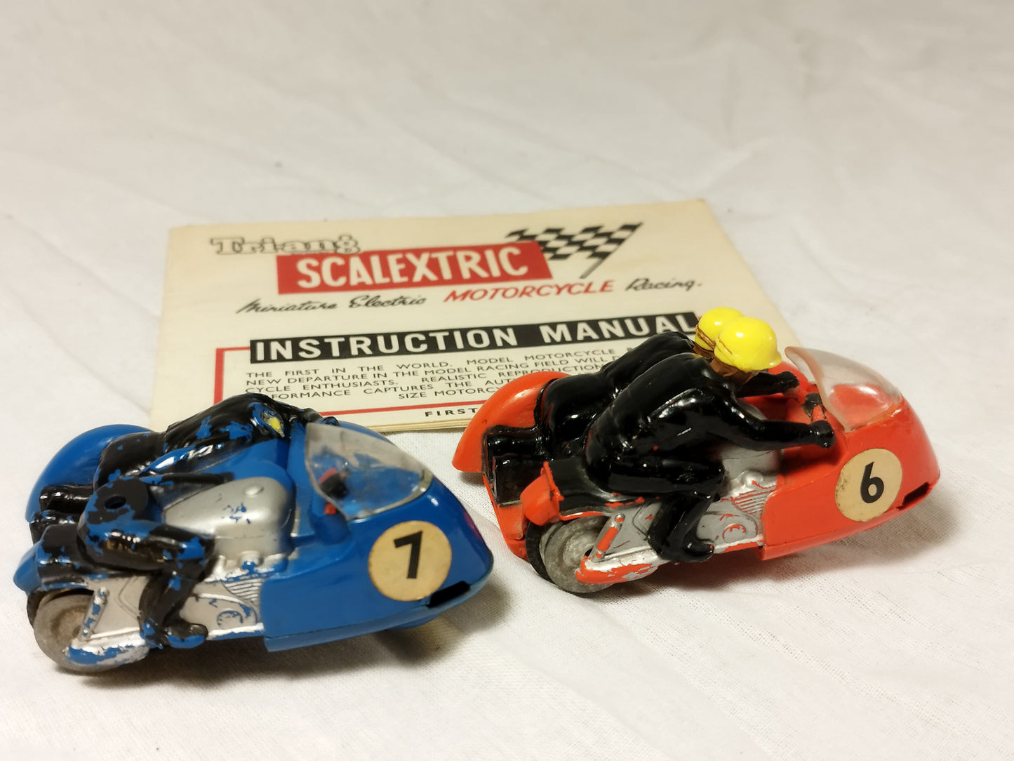 Triang Scalextric MM.81 Sidecar Outfit "Typhoon" and Set Instructions Lot