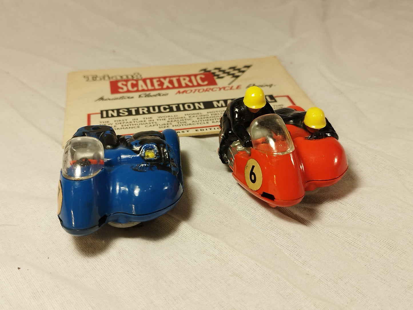 Triang Scalextric MM.81 Sidecar Outfit "Typhoon" and Set Instructions Lot