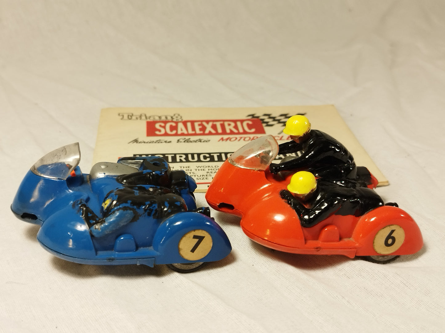 Triang Scalextric MM.81 Sidecar Outfit "Typhoon" and Set Instructions Lot
