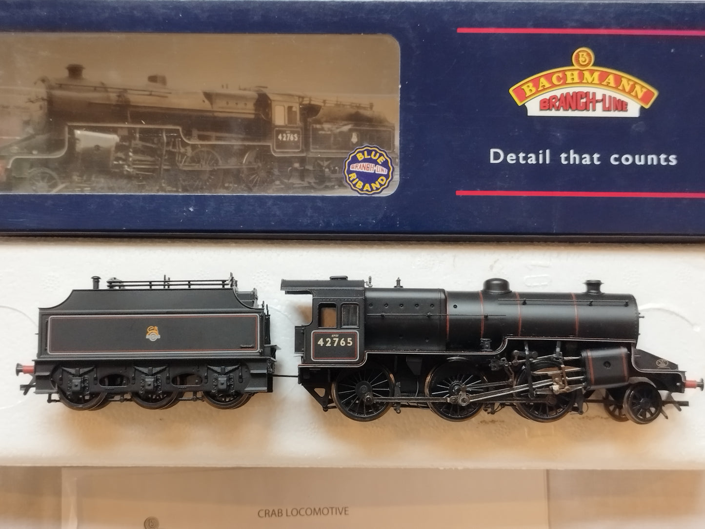 Bachmann 32-176 BR Black Crab "42765" with Coal Rail