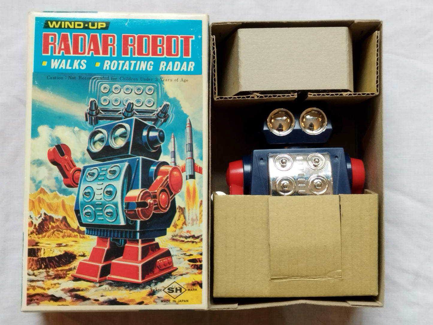 SH Horikawa Wind Up Radar Robot - Plastic 1970's