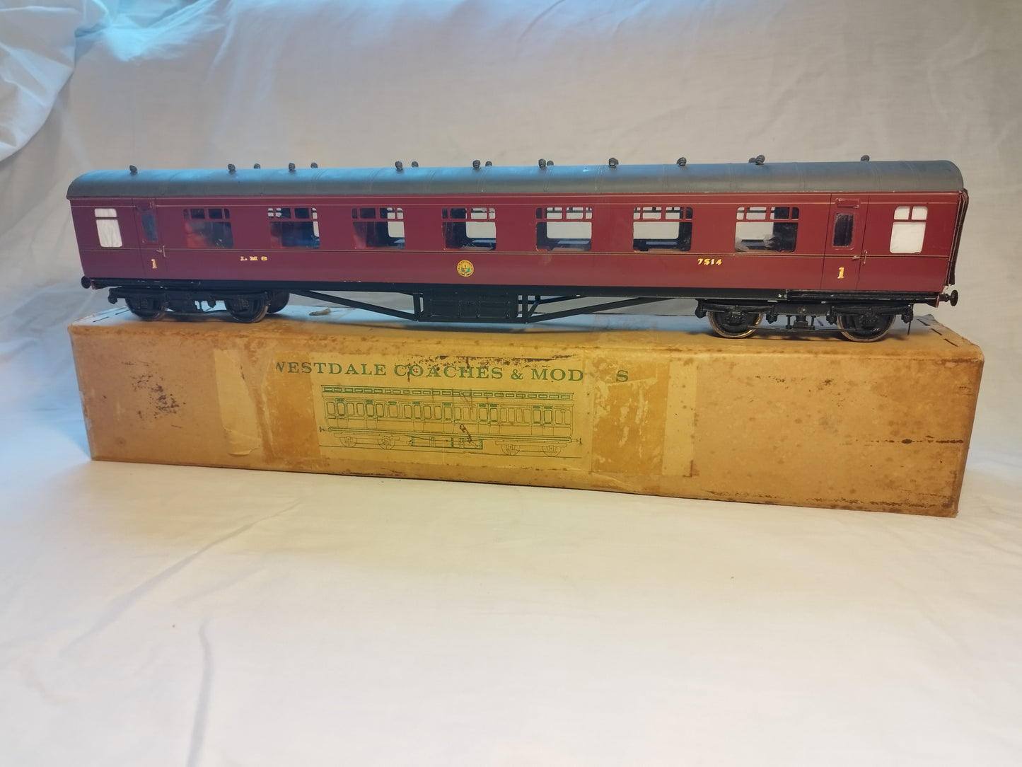 Westdale (Exley) O Gauge LMS Non-Corridor 1st Class Coach - Boxed