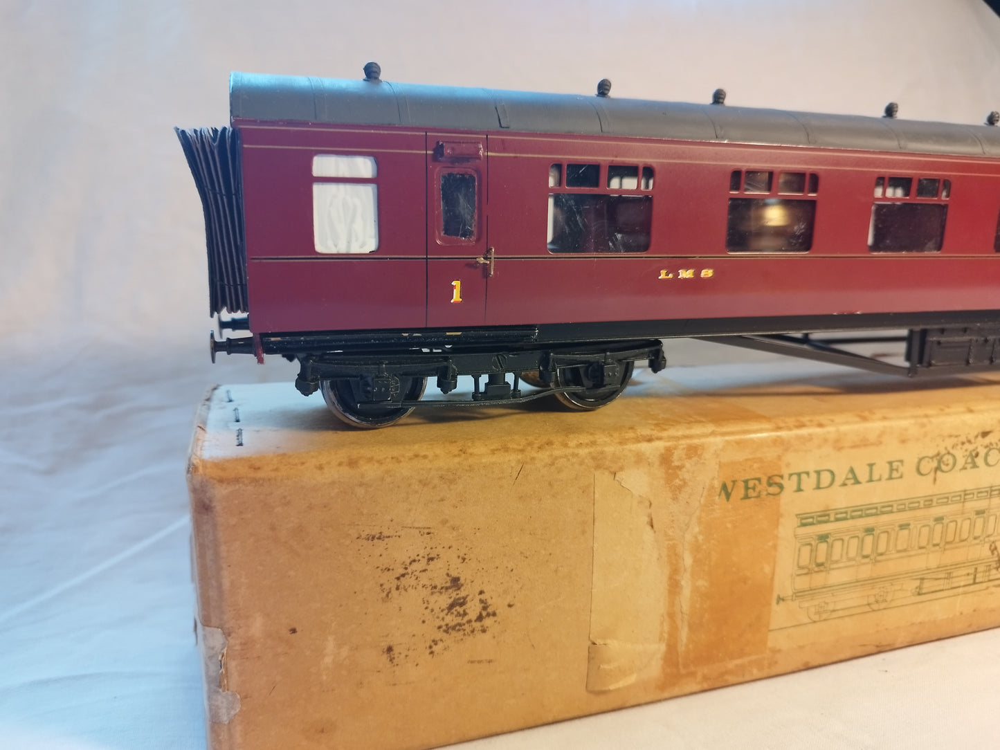 Westdale (Exley) O Gauge LMS Non-Corridor 1st Class Coach - Boxed