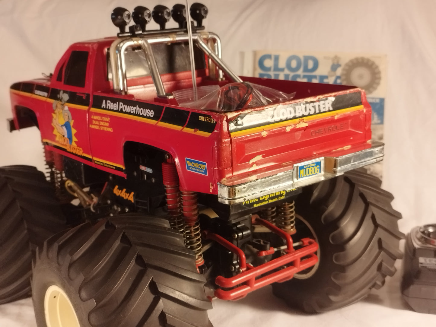 1987 Tamiya "Clod Buster" 1/10 RC Monster Truck - Chevy Bowtie