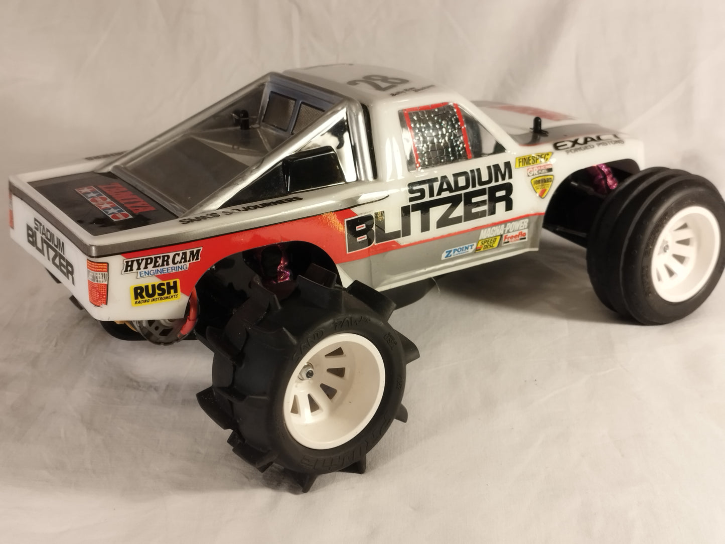 Tamiya 1/10 RC Stadium Blitzer Racing Pickup Truck - with Flysky Radio Gear