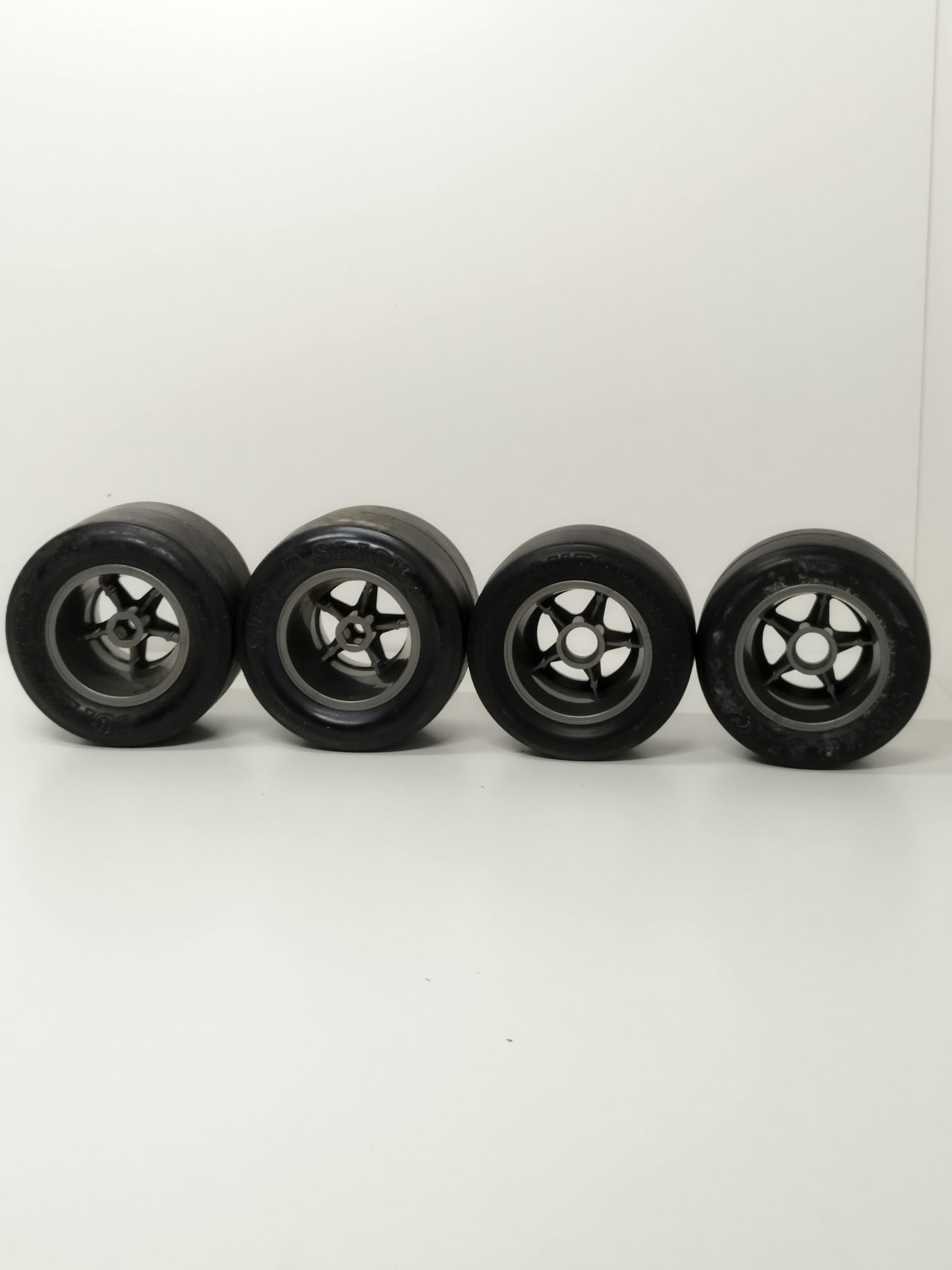 Tamiya 1/14 QD 46003 #3 Wheels and Slicks Set - Scarce