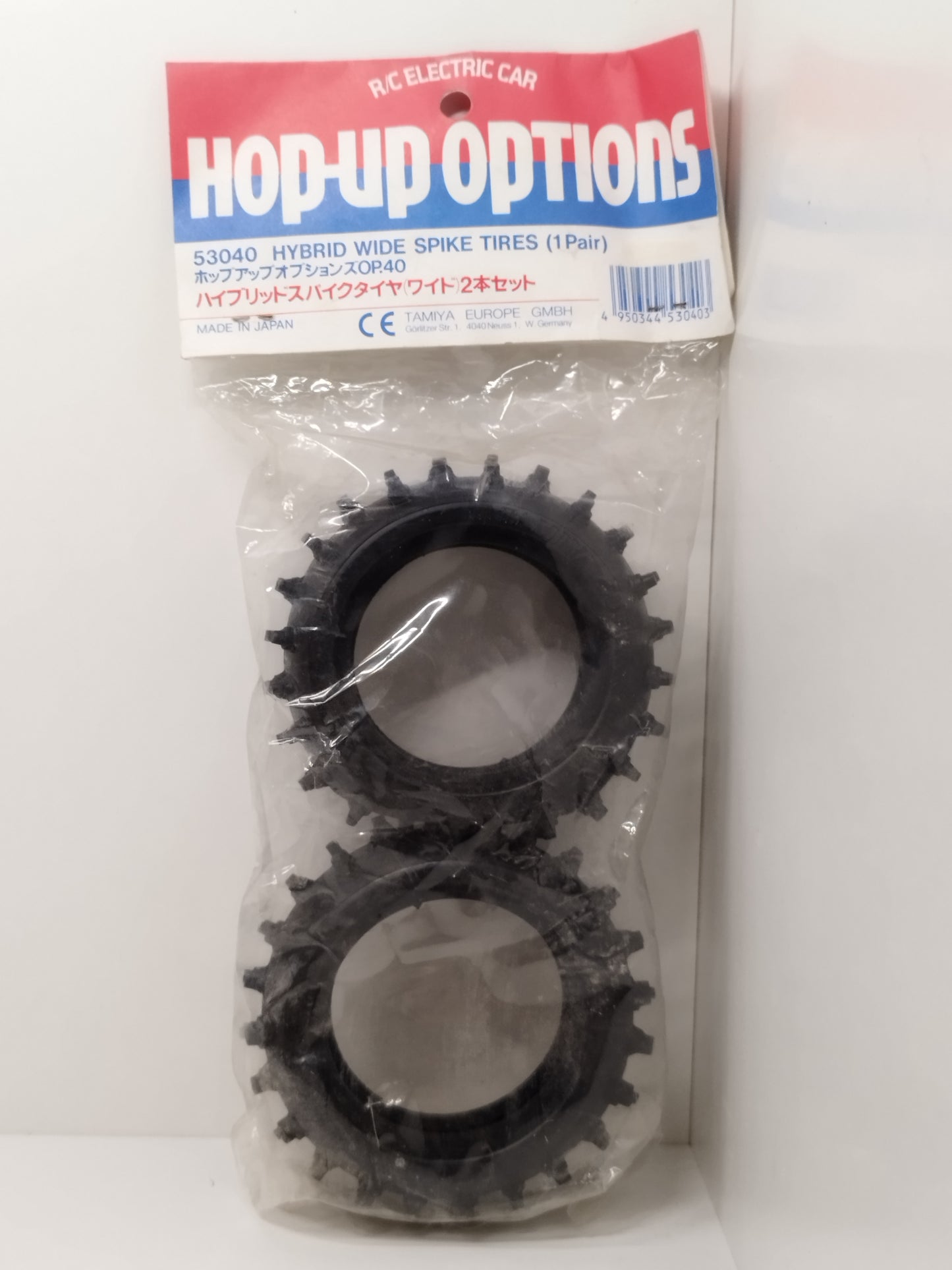 Tamiya Hop Up Options 53040 Hybrid Wide Spike Tyres (Pair)
