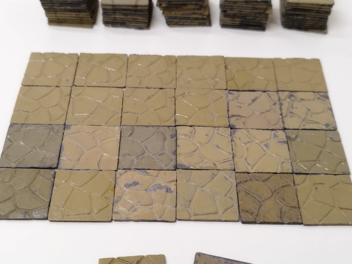 Britains Floral Garden Single Paving Slabs - Lead Pre War Issue