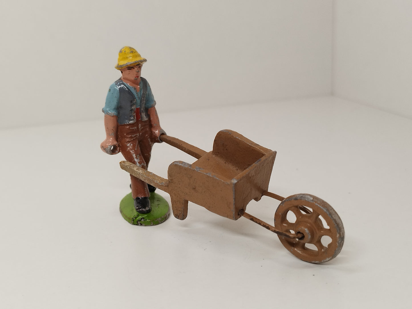 Quiralu Gardener/ Farmer with Wheelbarrow 1940's