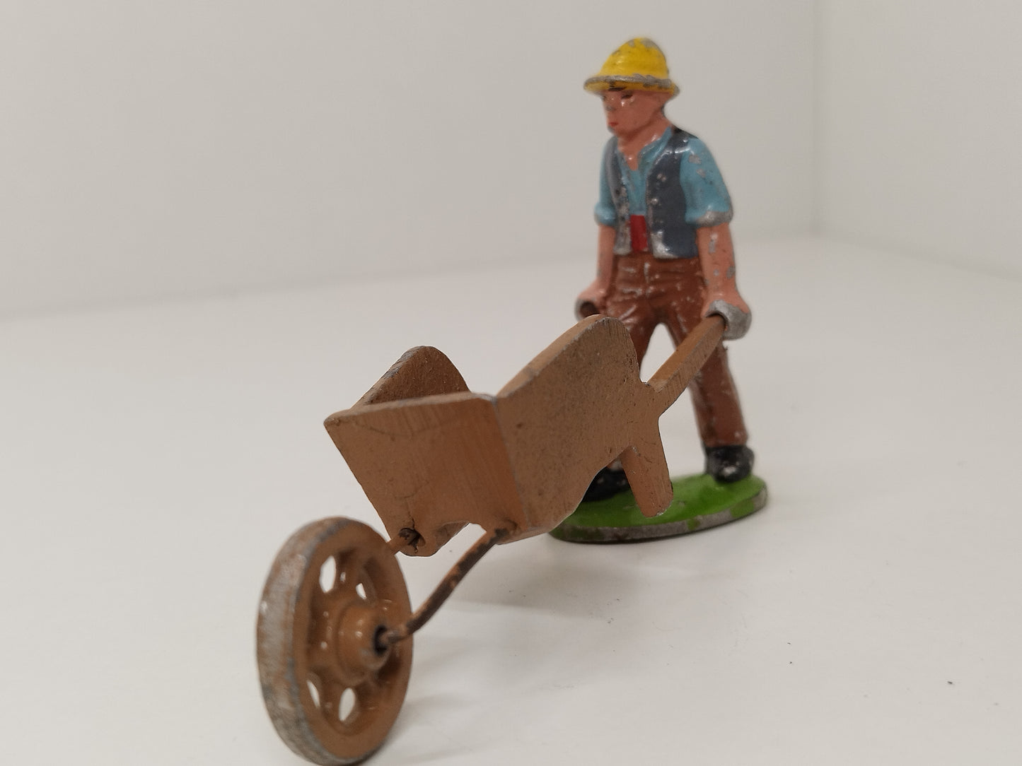 Quiralu Gardener/ Farmer with Wheelbarrow 1940's