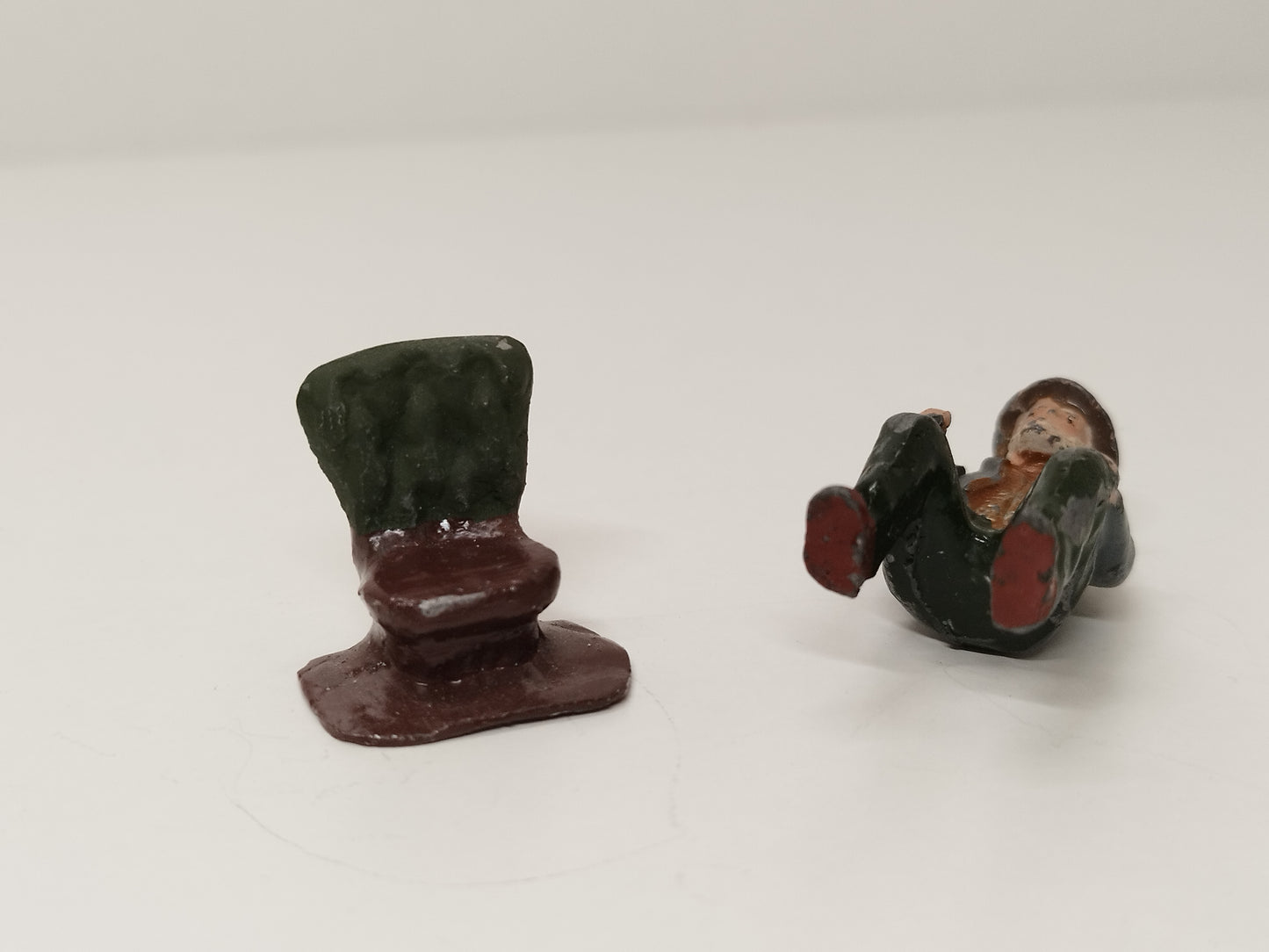 Britains Pre War Lead "Aged Man" with Chair