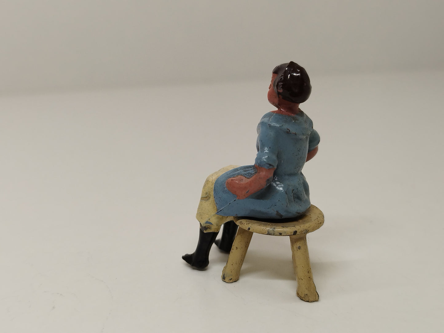 Britains Pre-War Home Farm "Seated Lady" and Three Legged Stool