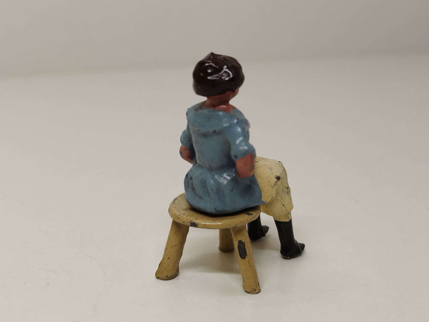 Britains Pre-War Home Farm "Seated Lady" and Three Legged Stool