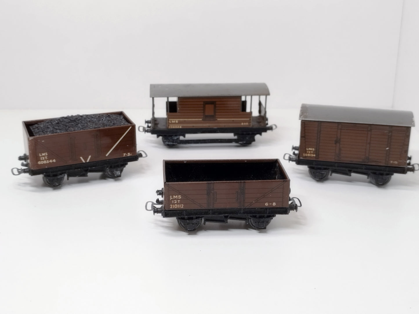 PreWar Hornby Dublo LMS Wagons and Brake Van Set - Rare