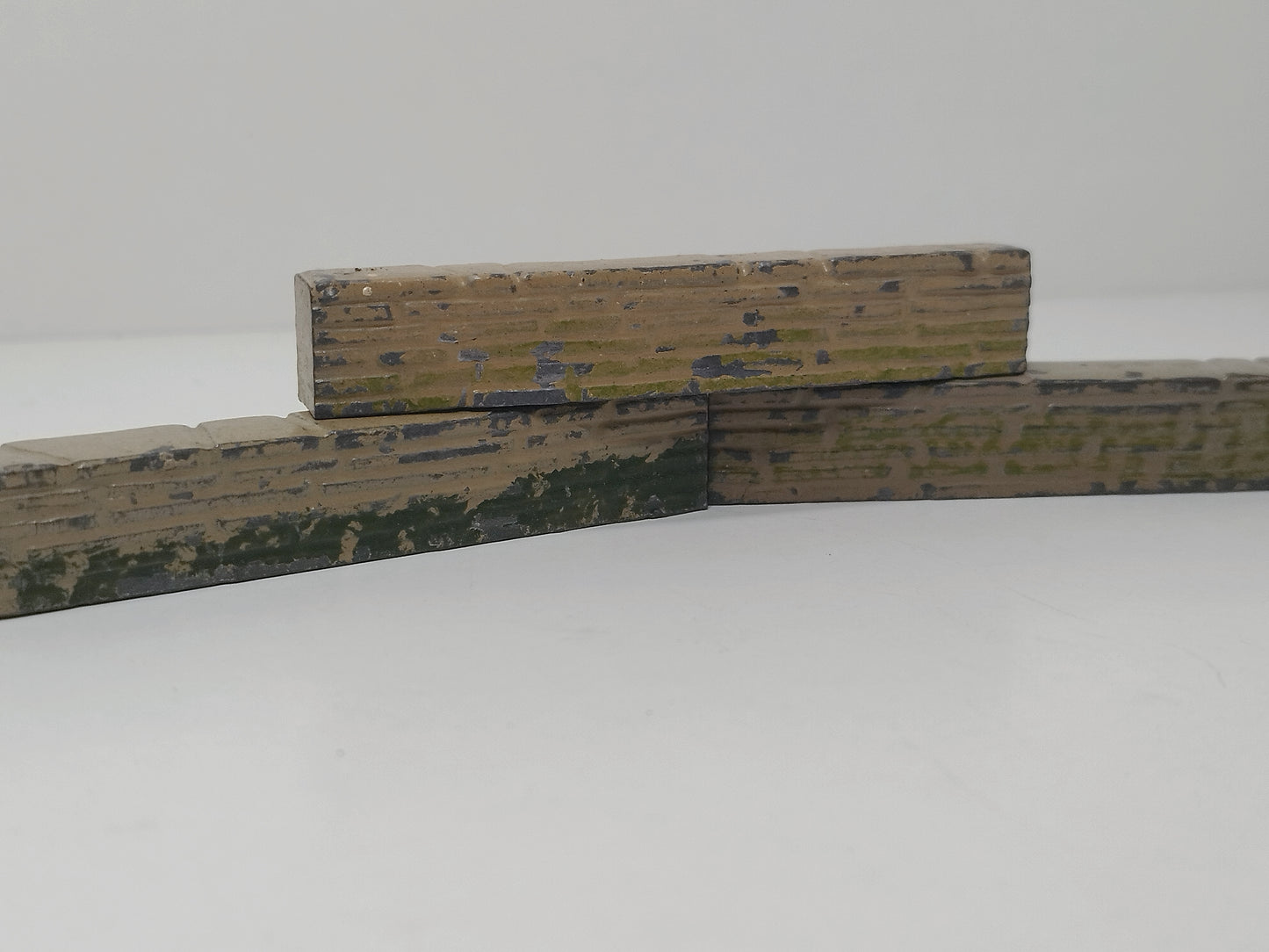 Britains Pre-War Floral Garden Low Stone Wall Sections
