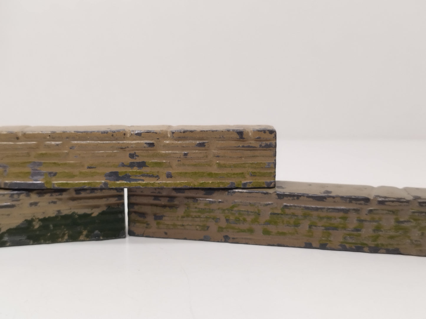 Britains Pre-War Floral Garden Low Stone Wall Sections