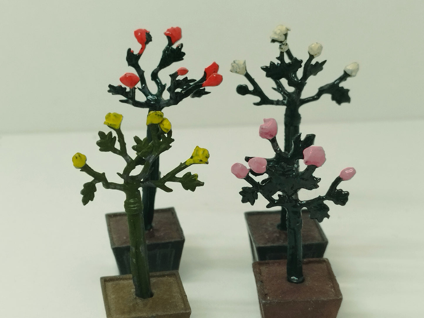 Britains Pre-War Floral Garden Lead Standard Rose Flowers in Planter