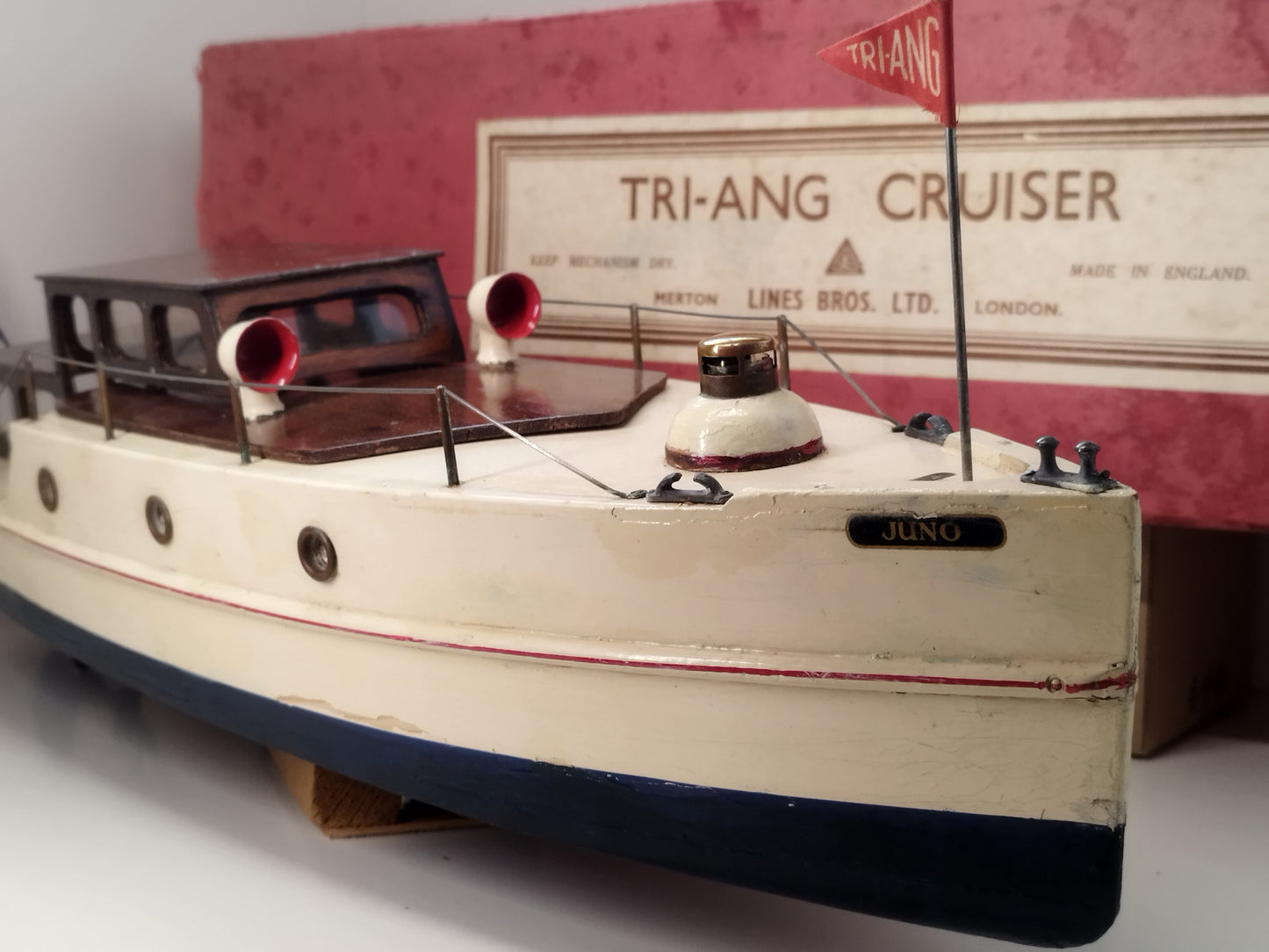 Lines Bros Triang Pre-War Electric Cruiser Type B "Juno" - Extremely Rare