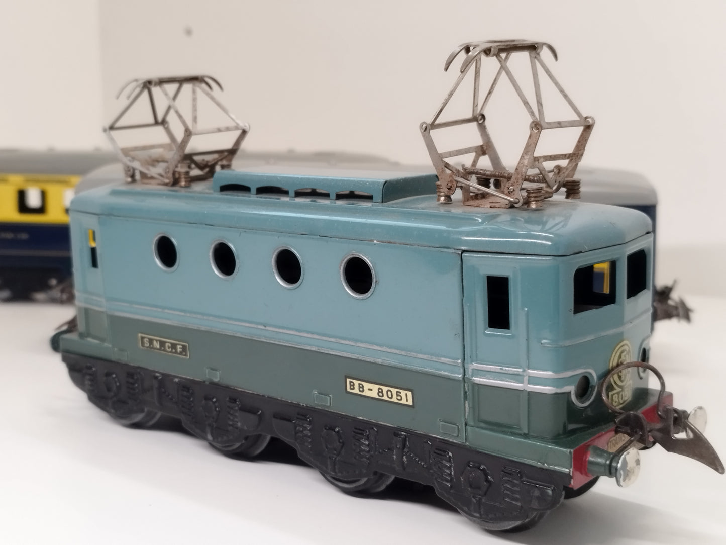 Train Hornby "Le Drapeau" French 20v Overhead Electric Train Set - 1950's