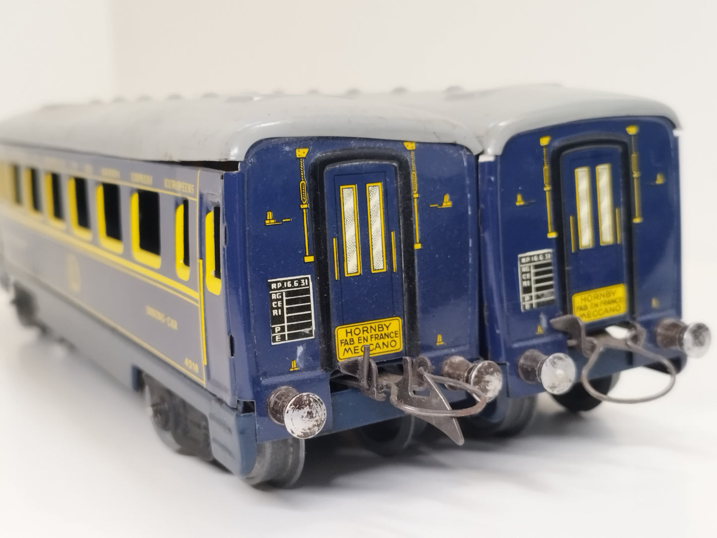 Train Hornby "Le Drapeau" French 20v Overhead Electric Train Set - 1950's