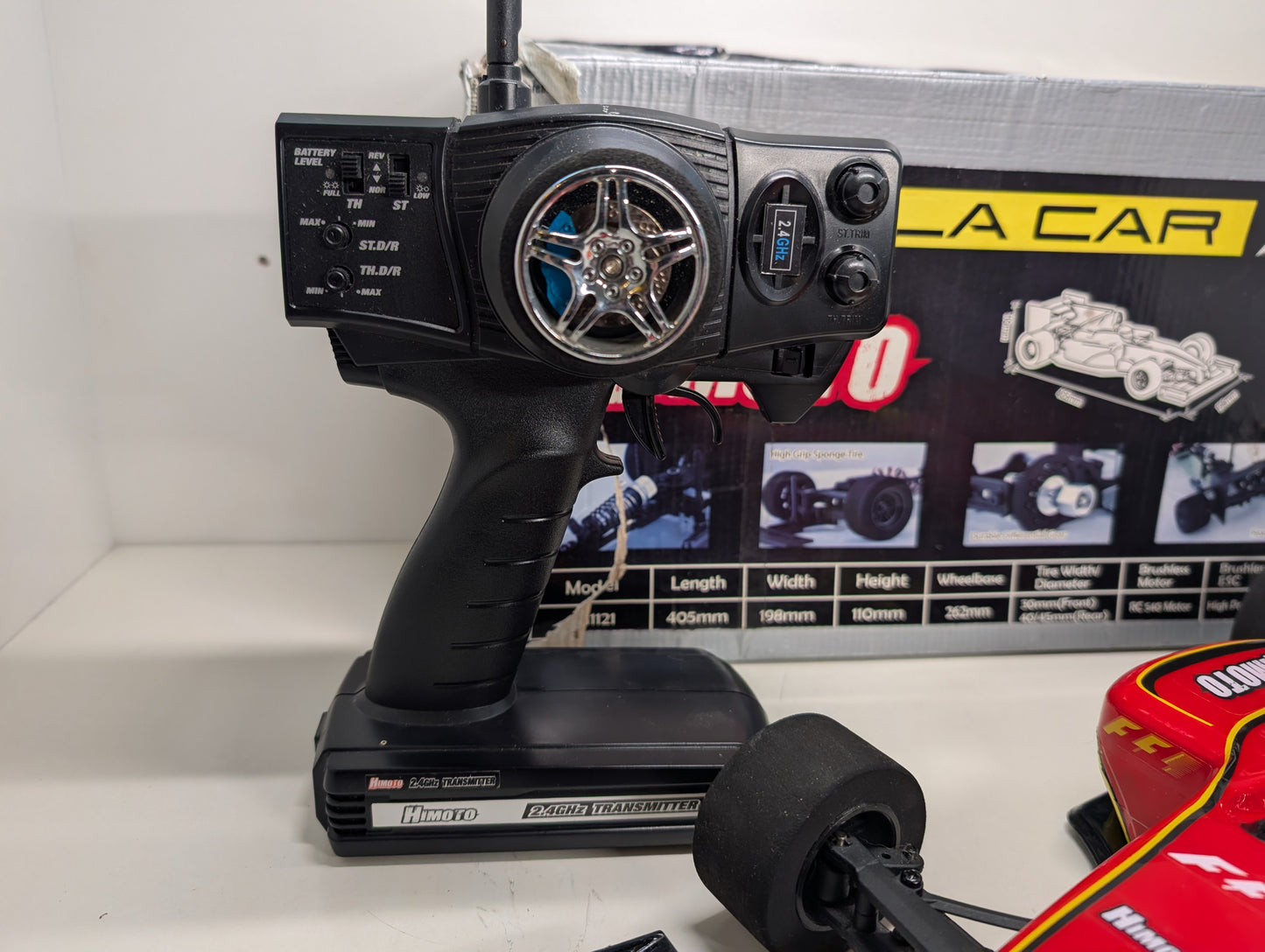 1/10 Scale RC HiMoto Formula Car with Matching Transmitter - Scarce!