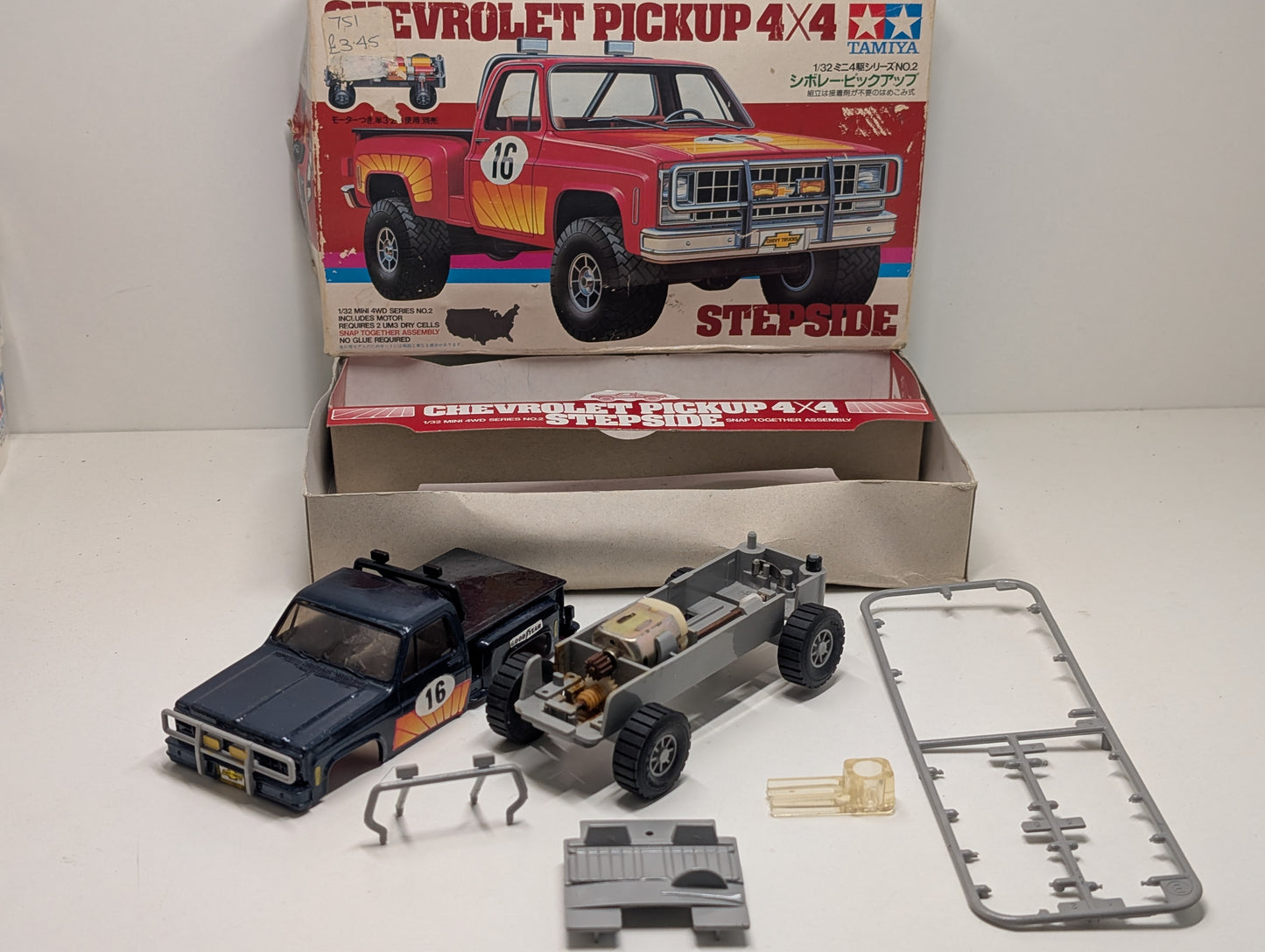 Tamiya 1902-500 1/32 Chevrolet Pickup 4x4 Stepside Junior 4wd Mini - Very Rare