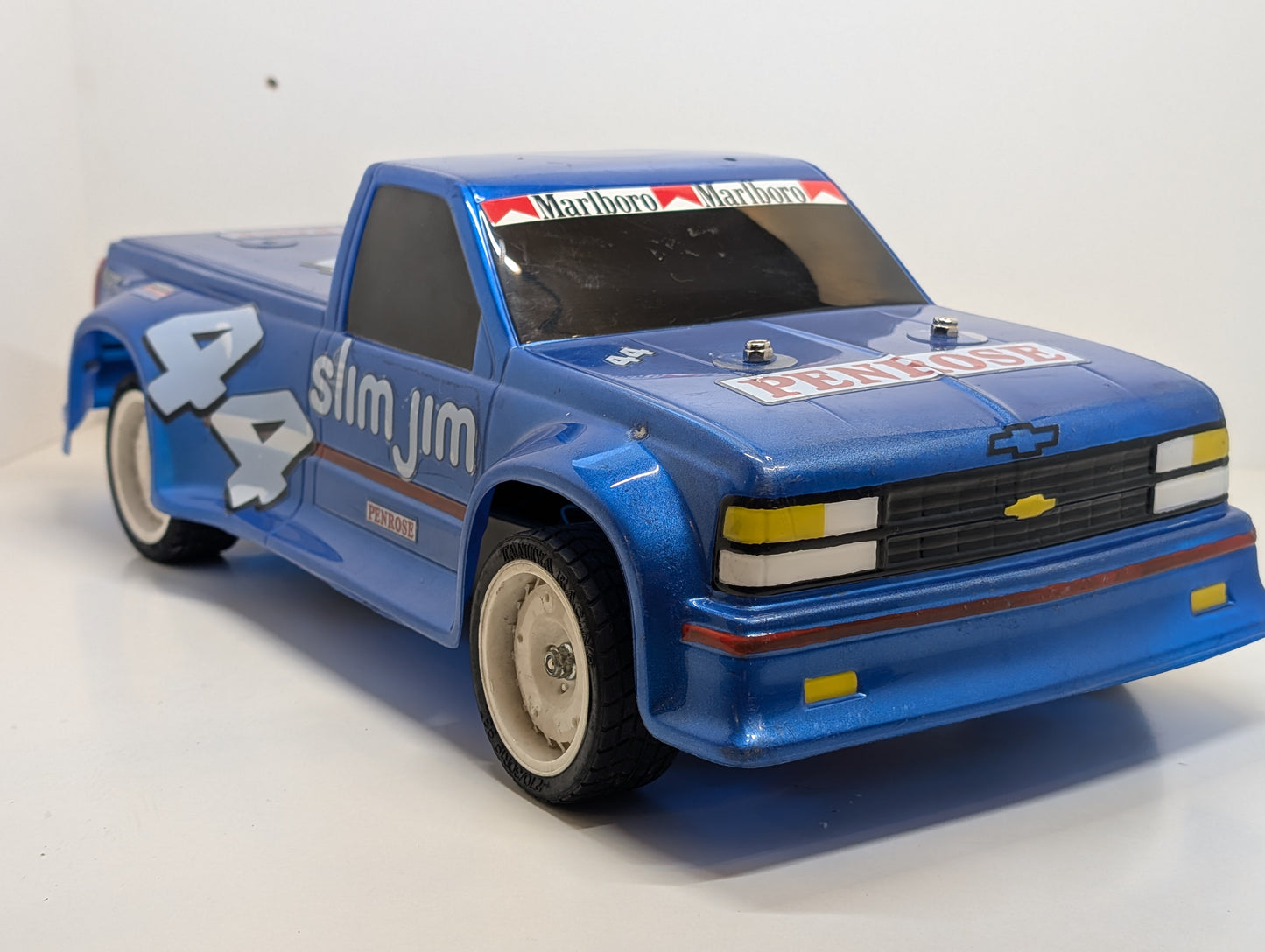 Tamiya 1/10 RC TA01 Chassis with Parma California Sport Truck Body Shell - Tested Working
