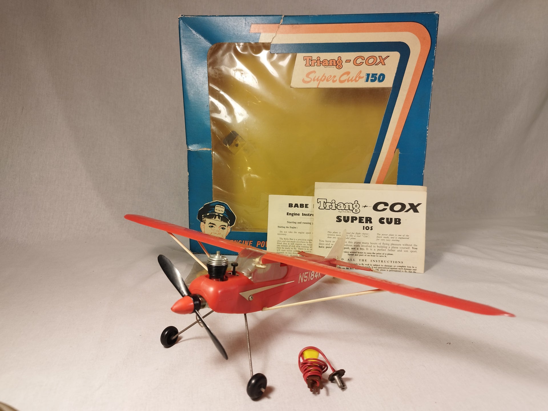 Triang Cox Super Cub 150 Control Line Aircraft Nitro Engine Free