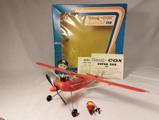 Triang Cox Super Cub 150 Control Line Aircraft Nitro Engine Free Flight - Unflown!