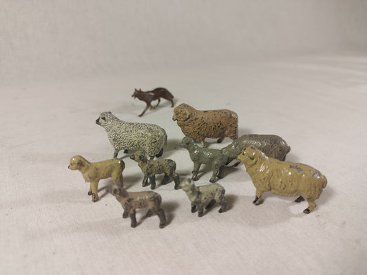 Britains Home Farm Sheep with Lambs and Mr. Fox Set