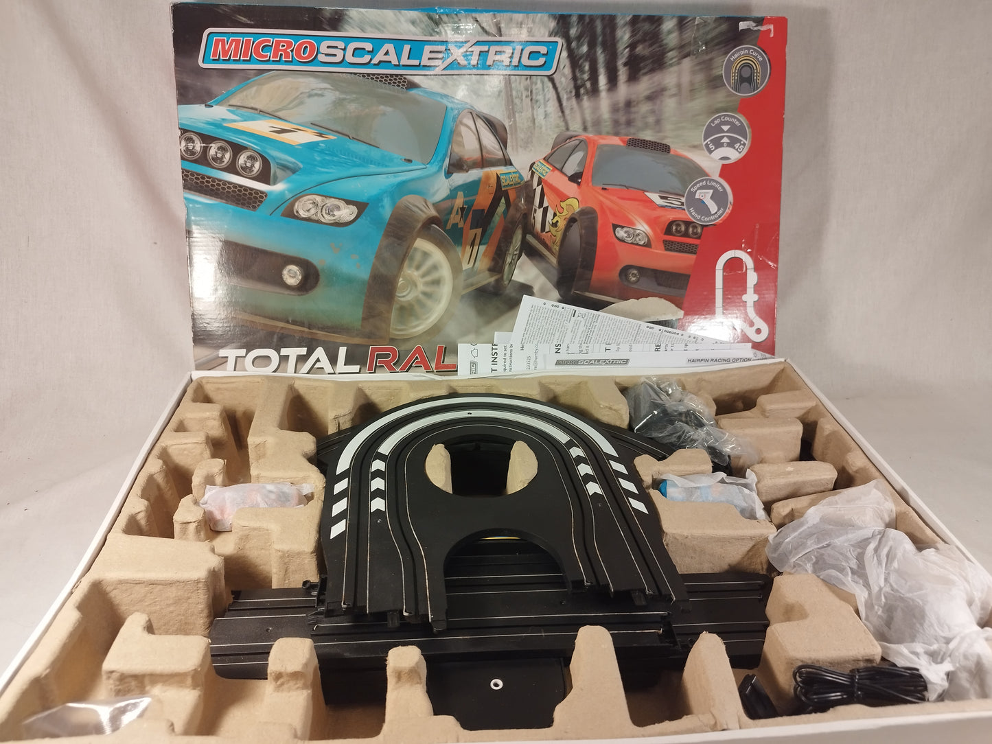 Micro Scalextric Total Rally Racing Set Boxed