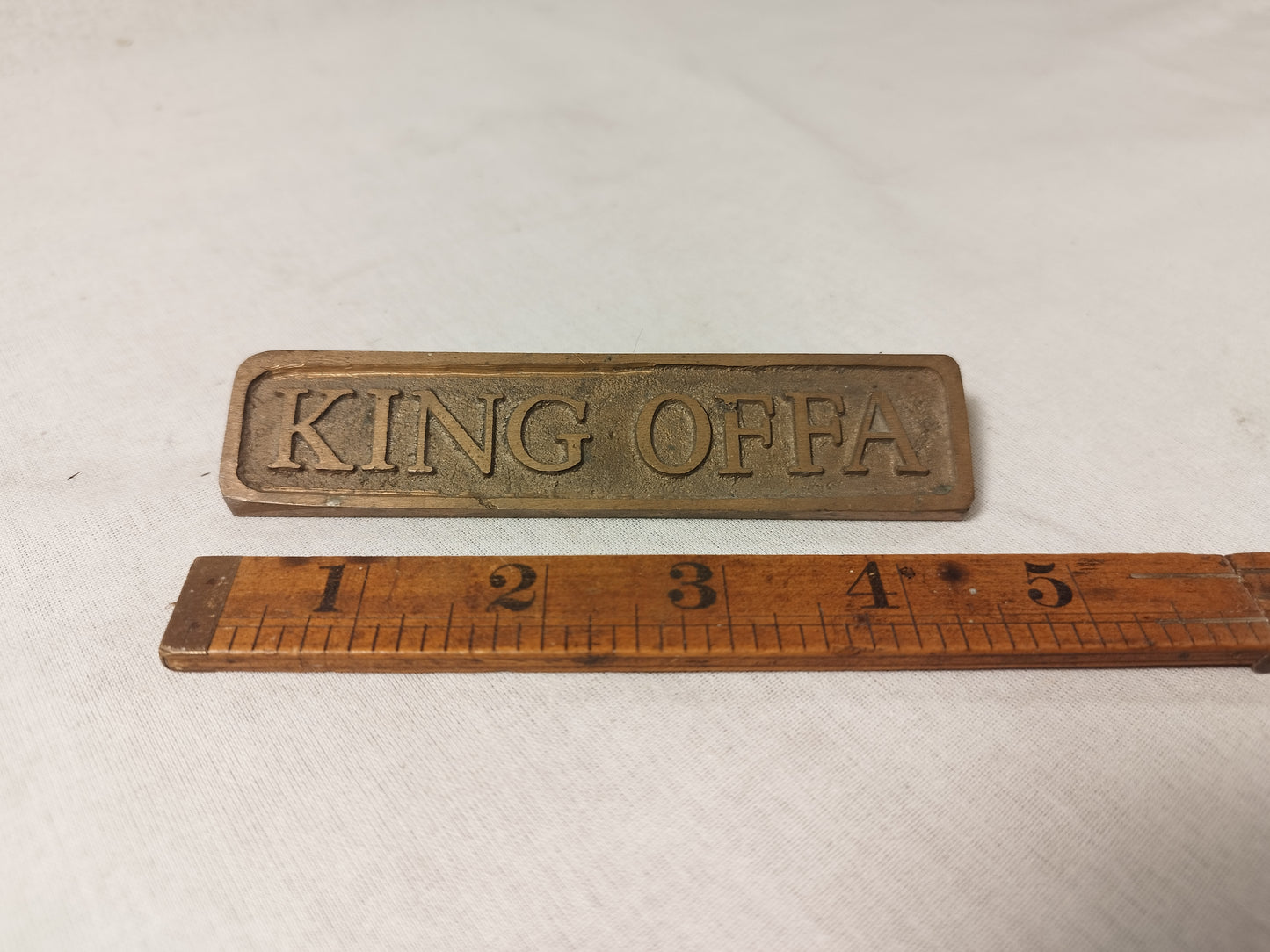 5" or 7 3/4" Gauge Cast Brass Loco Nameplate "King Offa"