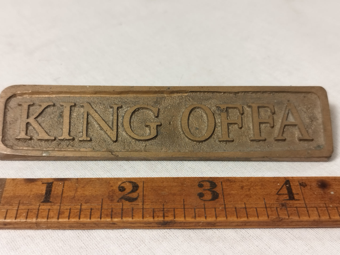 5" or 7 3/4" Gauge Cast Brass Loco Nameplate "King Offa"