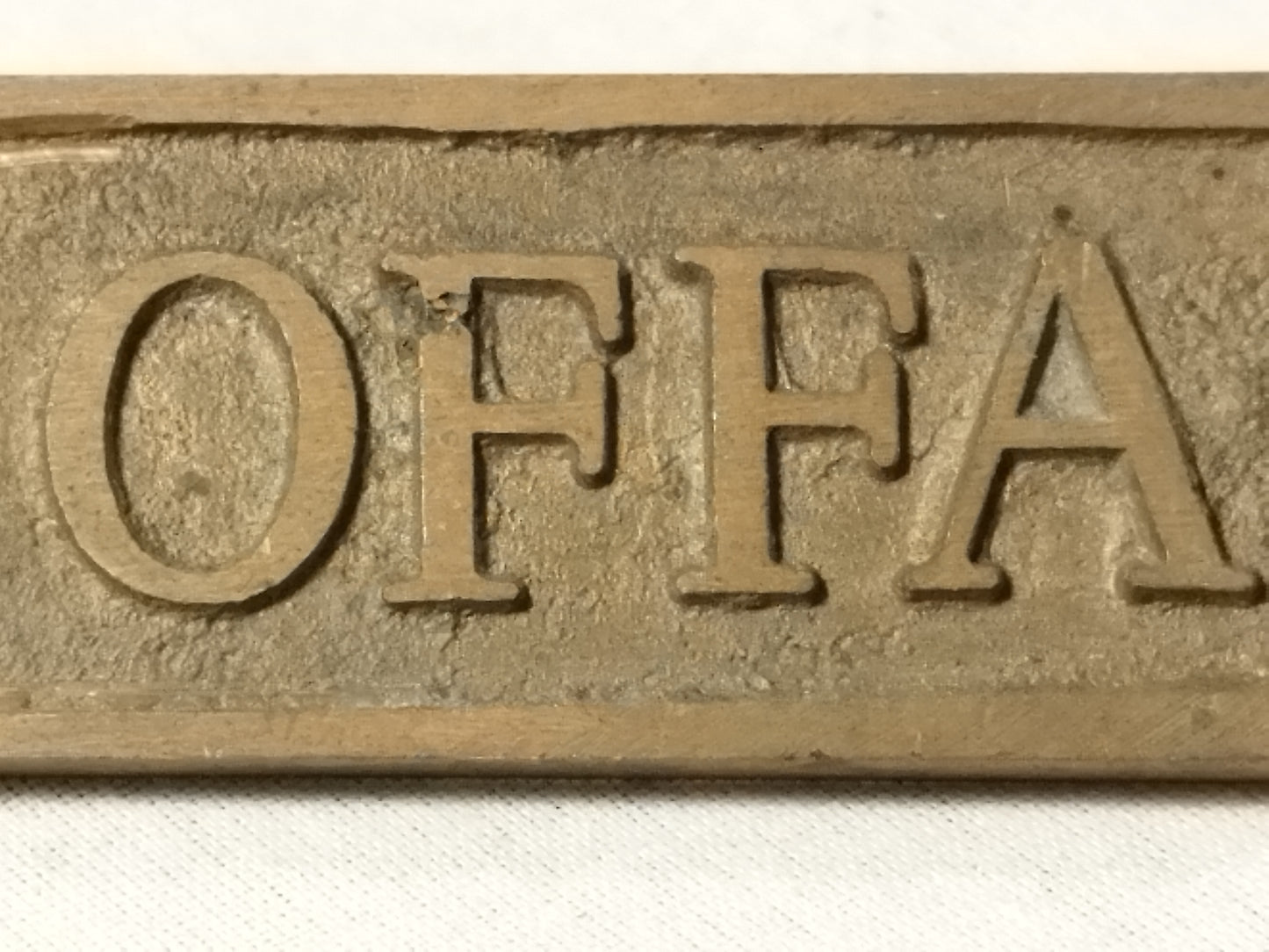 5" or 7 3/4" Gauge Cast Brass Loco Nameplate "King Offa"