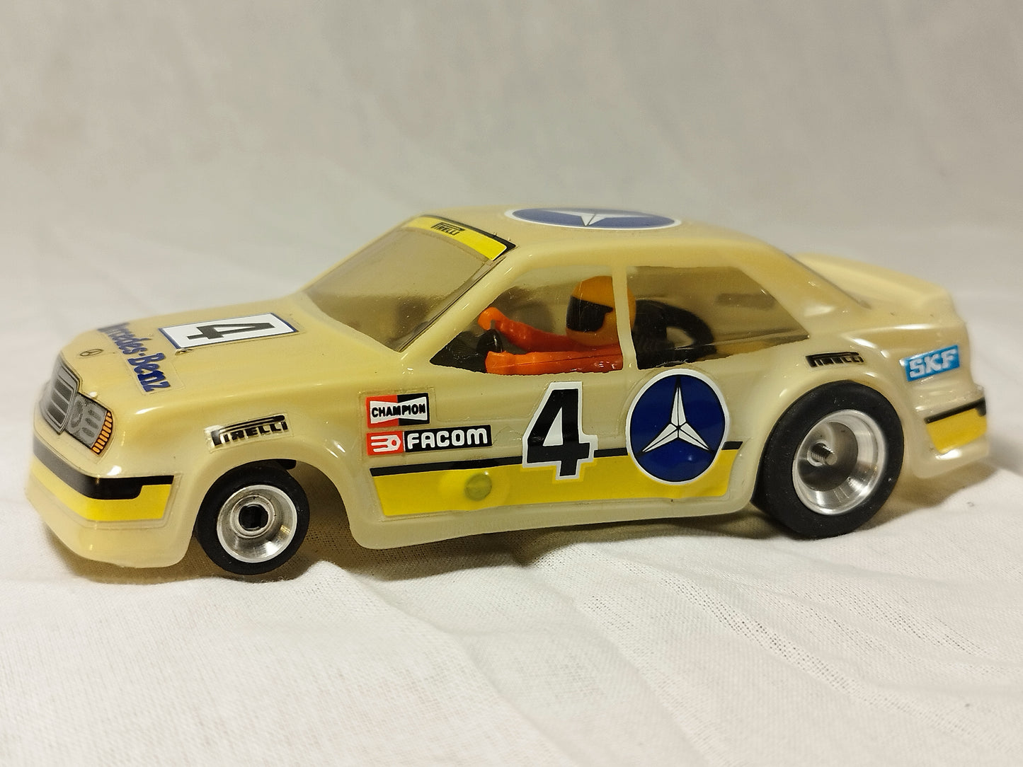 SCX Scalextric Exin SRS Mercedes 190E DRM Slot Car - Rare!
