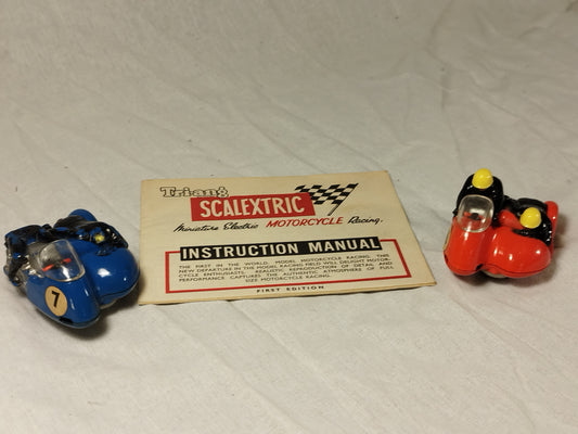 Triang Scalextric MM.81 Sidecar Outfit "Typhoon" and Set Instructions Lot