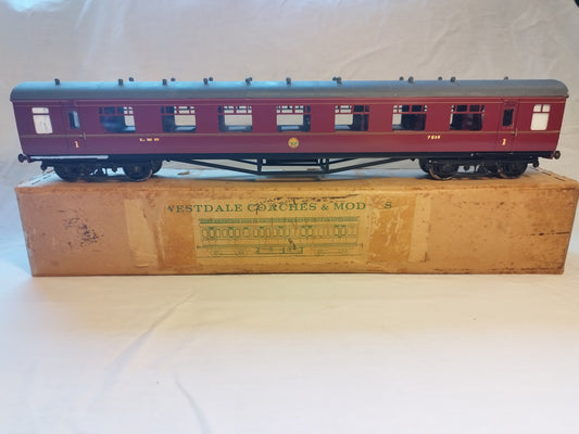 Westdale (Exley) O Gauge LMS Non-Corridor 1st Class Coach - Boxed